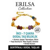 Sertifikalı İnci - 7 Çakra Doğal Taş Bileklik – Enerji Dengesi ve Şifa