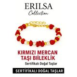 Sertifikalı İnci ve Kırmızı Mercan Taşı Bileklik – Denge ve Canlılık Enerjisi
