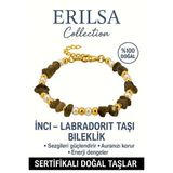 Sertifikalı İnci ve Labradorit Taşı Bileklik – Sezgi ve Koruma
