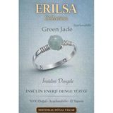 Sertifikalı İnsülin Enerji Denge Yüzüğü – Yeşim Taşı (Green Jade) Ayarlamalı İnce Başak Boğa Oğlak
