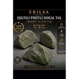 Sertifikalı Işıltılı Pirit Taşı Kütle 60-80 Mm Büyük Boy Koleksiyonluk Doğal Kaya