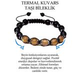 Sertifikalı Kahverengi Termal Kuvars Oniks Taşı Bileklik