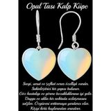 Sertifikalı Kalp Kesim Opal Taşı Doğal Taş Küpe