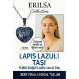 Sertifikalı Kalp Model Mini Lapis Lazuli Kolye – Bilgelik, İfade Gücü ve Ruhsal Derinlik Taşı