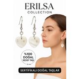 Sertifikalı Kalp Model Swarovski Taşlı Sedef Küpe – Zarafet ve Duygusal Uyum Taşı