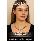 Sertifikalı Kırık Taşlı Model İnci – 7 Çakra Doğal Taş Kolye