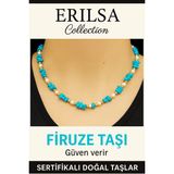 Sertifikalı Kırık Taşlı Model Inci – Firuze Taşı Kolye – Şifa ve Koruma Enerjisi - Renkli - Standart
