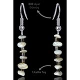 Sertifikalı Kırık Taşlı Model Sedef Taşı Küpe