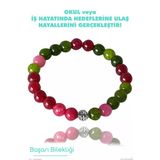 Sertifikalı Kız Öğrenci Başarı Bilekliği (Gül Kuvars, Yeşim, Yakut Taşı)