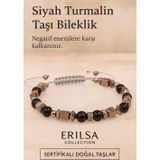 Sertifikalı Koruyucu Siyah Turmalin Taşı Bileklik Negatif Enerjiyi Engeller ve Güç Kazandırır