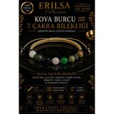 Sertifikalı Kova Burcu 7 Çakra Doğal Taş Bileklik - Ayarlamalı Unisex Lüks Hem Bileklik Hem Halhal