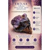 Sertifikalı Kristal Kuvars Ametist Akik Bantlı Jeot Koleksiyonluk Doğal Taş Dekoratif Obje No112
