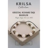 Sertifikalı Kristal Kuvars Doğal Taş Bileklik – Nazar Kaza Ve Bela Enerjisine Karşı Koruma