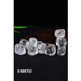 Sertifikalı Kristal Kuvars Taşı Doğal Taş Külte (3 Adetli)