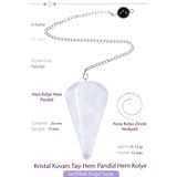 Sertifikalı Kristal Kuvars Taşı Pandül Sarkaç Hem Pandül - Hem Kolye