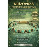 Sertifikalı Krizopras Taşı Bileklik - 5 Mm Küp Kesim Terahertz Doğal Taş Ayarlanabilir Unisex