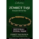 Sertifikalı Küp Kesim Terahertz - Zümrüt Doğal Taş Bileklik - İnce Model