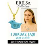Sertifikalı Kuş Model Firuze - Turkuaz Taşı Kolye – Enerji, Güç ve Ruhsal Denge Taşı