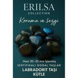 Sertifikalı Labradorit Taşı Kütle 30-35 Mm – Koruma Ve Sezgi Gücünü Destekleyen El Taşı