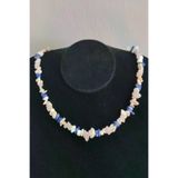 Sertifikali Lapis Lazuli, , Ay Taşı, Pembe Kuvars Kırıktaş Doğaltaş Kolye