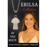 Sertifikalı Mantar Model Ay Taşı Kolye - Şifa Ve Enerji Veren Doğal Taş Takı