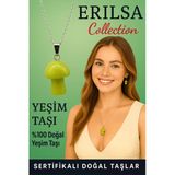 Sertifikalı Mantar Model Yeşim Taşı Kolye Doğal Şifa Denge Ve Enerji Veren Kolye