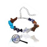 Sertifikalı Meditasyon 7 Çakra Doğal Taş Bileklik - Jasper Firuze Lapis Obsidyen Akik Ay Taşı