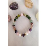 Sertifikali Mor Akik,,Ay Tasi,Ametist,Gunes Tasi,Rodonit,Florit,Yesil Akik,Hematit Dogaltas Bileklik