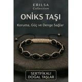 Sertifikalı Oniks Taşı Bileklik – Koruma, Güç ve Ruhsal Denge Enerjisi