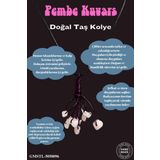 Sertifikalı Orijinal Doğal Taş Pembe Kuvars Taşı El Yapımı Bakır Tel Sarma Kolye