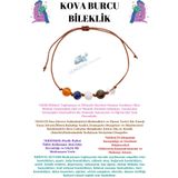 Sertifikalı Özel Tasarım Doğal Taş Kova Burcu Bileklik Akik Sodalit Havlit Krizokol Kristal Kuvars