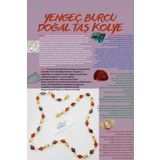 Sertifikalı Özel Tasarım Yengeç Burcu Kolye Krizokol Akik Kalsit Opal Sedef