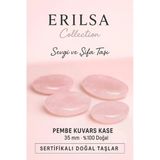 Sertifikalı Pembe Kuvars Doğal Taş Kase 35 Mm Sevgi Ve Şifa Taşı