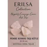 Sertifikalı Pembe Kuvars Doğal Taş Kütle 25 30 Mm Aşk Ve Pozitif Enerji Taşı
