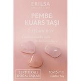 Sertifikalı Pembe Kuvars Taşı Kütle 10-15 Mm Cüzdan Boy – Aşk Ve Huzur Enerjisi Taşı