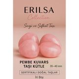 Sertifikalı Pembe Kuvars Taşı Kütle 35–40 Mm İri Boy – Sevgi Ve Şefkat Taşı • Doğal Taş