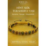 Sertifikalı Premium Hint Akik ve Terahertz Taşı Bileklik – Denge, Koruma ve Güç Veren Takı