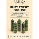 Sertifikalı Ruby Zoisit (Anyolit) Obelisk – Yakutlu Zoisit Taşı Piramit Kazık Şifa Kristali
