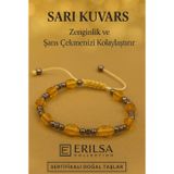 Sertifikalı Sarı Kuvars Taşı Bileklik Zenginlik Enerjisini Artırır ve Şans Alanınızı Genişletir