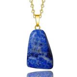 Sertifikalı Şekilsiz Doğal Lapis Lazuli Taşı Kolye