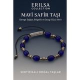 Sertifikalı Sentetik Mavi Safir Taşı Bileklik - Bilgelik Denge ve Sezgi Gücü Veren Takı
