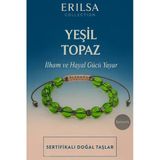Sertifikalı Sentetik Yeşil Topaz Taş Bileklik – İlham Hayal Gücü Ve Pozitif Enerji