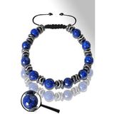 Sertifikalı Silver Hematitli Lapis Lazuli Taşı Bileklik - Ayarlamalı