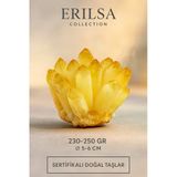 Sertifikalı Sitrin Taşı Dikenli Kristal Küme – Bereket ve Bolluk Getiren Doğal Taş Süs Parçası