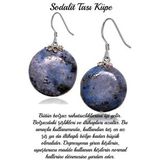Sertifikalı Sodalit Taşı Küpe - 1.kalite