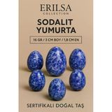 Sertifikalı Sodalit Yumurta Doğal El Taşı – İç Görü, Netlik Ve Zihinsel Sakinlik Taşı