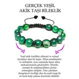 Sertifikalı Su Yeşili Akik Taşı Bileklik - Makrome