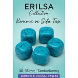 Sertifikalı Tamburlanmış Doğal Firuze Taşı Kütle (30-35 Mm) – Koruma Ve Şifa Taşı