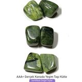 Sertifikalı Tamburlanmış Doğal Jade Yeşim Taşı Kütle