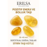 Sertifikalı Tamburlanmış İri Boy Sitrin Taşı Kütle – El Taşı Bolluk Neşe Ve Güneş Enerjili Şifa